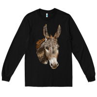 Black Andalusian Donkey Face Long Sleeve Tee - LillyAllenDesigns
