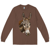 Chestnut Andalusian Donkey Face Long Sleeve Tee - LillyAllenDesigns