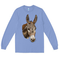 Colony Blue Andalusian Donkey Face Long Sleeve Tee - LillyAllenDesigns