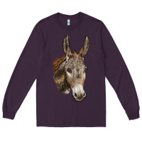 Plum Andalusian Donkey Face Long Sleeve Tee - LillyAllenDesigns
