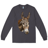 Smoke Andalusian Donkey Face Long Sleeve Tee - LillyAllenDesigns