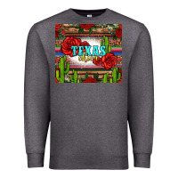 Charcoal Heather texas chica with roses Premium Sweatshirt - Jasminsmagicworld