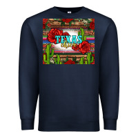 Navy texas chica with roses Premium Sweatshirt - Jasminsmagicworld