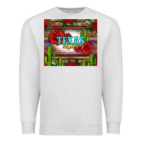 Oatmeal Heather texas chica with roses Premium Sweatshirt - Jasminsmagicworld