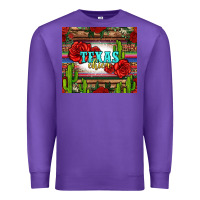 Purple texas chica with roses Premium Sweatshirt - Jasminsmagicworld