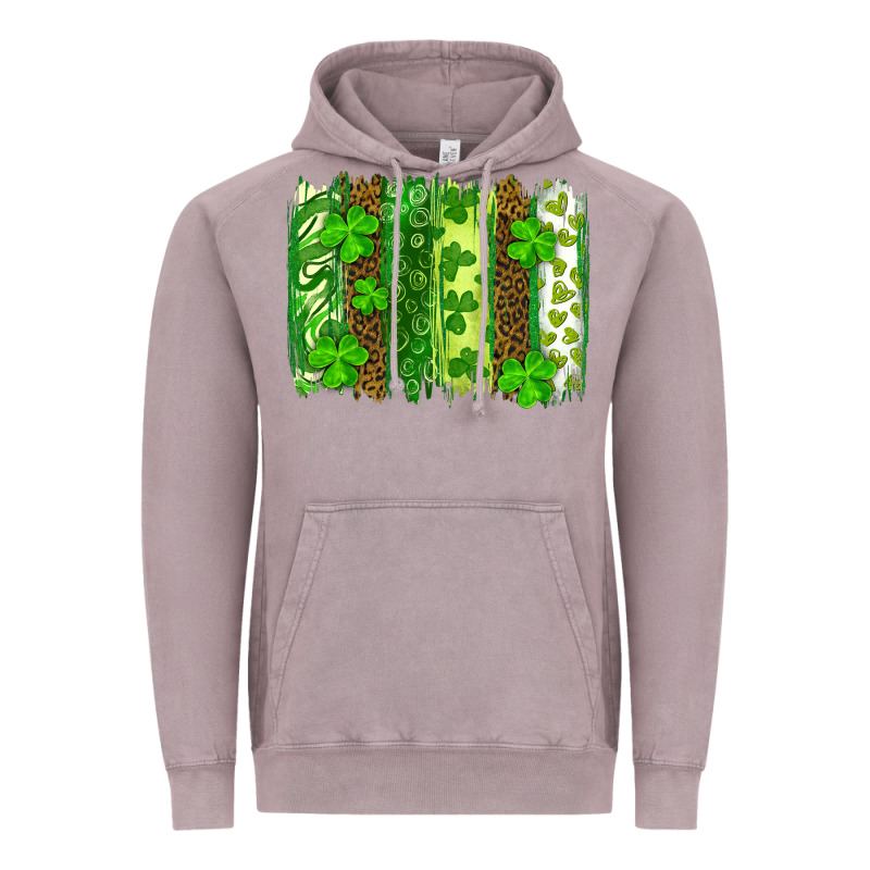 St Patrick's Day Brushstrokes Vintage Hoodie by RanaPortraitStore | Teevron