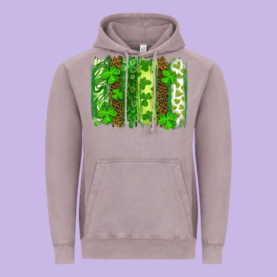 St Patrick's Day Brushstrokes Vintage Hoodie Designed By Ranaportraitstore