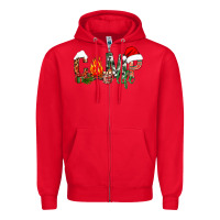 Red christmas camp life Zipper Hoodie - NancyCooperArtShop