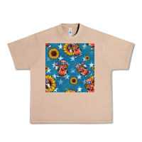 Burro 4th of july sunflowers hotdog seamless pattern Urban Heavy Tee - BundleAndBundleShop