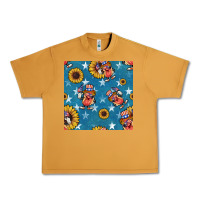 Peanut Butter 4th of july sunflowers hotdog seamless pattern Urban Heavy Tee - BundleAndBundleShop