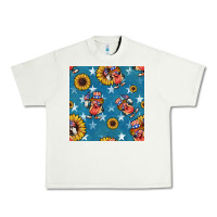 Pistachio 4th of july sunflowers hotdog seamless pattern Urban Heavy Tee - BundleAndBundleShop