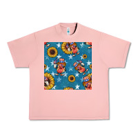 Salmon 4th of july sunflowers hotdog seamless pattern Urban Heavy Tee - BundleAndBundleShop