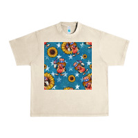 Sandshell 4th of july sunflowers hotdog seamless pattern Urban Heavy Tee - BundleAndBundleShop