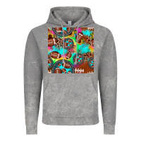 Cloud Rock football tie dye gemstone sunflower seamless pattern Vintage Hoodie - JahusDesignShop