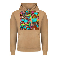 Vintage Camel football tie dye gemstone sunflower seamless pattern Vintage Hoodie - JahusDesignShop