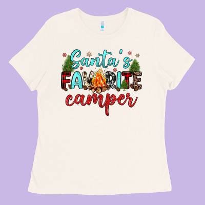 Santa S Favorite Camper Ladies Tee Designed By Jahusdesignshop