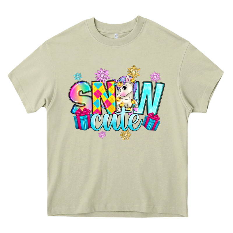 Snow Cute With Unicorn Heavy Core Tee by Zillion Design Studio | Teevron