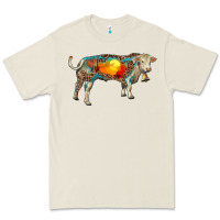 Bone charolais bull with desert and leopard Premium Tee - RanaPortraitStore