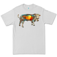 Dove Grey charolais bull with desert and leopard Premium Tee - RanaPortraitStore