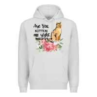 Dove Grey Are you kitten me right meow Premium Hoodie - Bettercallsaul