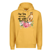 Mustard Are you kitten me right meow Premium Hoodie - Bettercallsaul