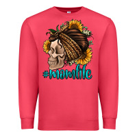 Cardinal momlife skull with bandana Premium Sweatshirt - Jasminsmagicworld