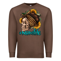 Chestnut momlife skull with bandana Premium Sweatshirt - Jasminsmagicworld