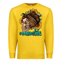 Lemon momlife skull with bandana Premium Sweatshirt - Jasminsmagicworld