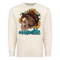 Sandshell momlife skull with bandana Premium Sweatshirt - Jasminsmagicworld