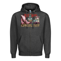 Charcoal Heather busy doing cowgirl shit liquor boots cigarette Zipper Hoodie - NancyCooperArtShop