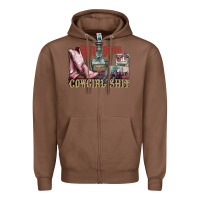 Chestnut busy doing cowgirl shit liquor boots cigarette Zipper Hoodie - NancyCooperArtShop