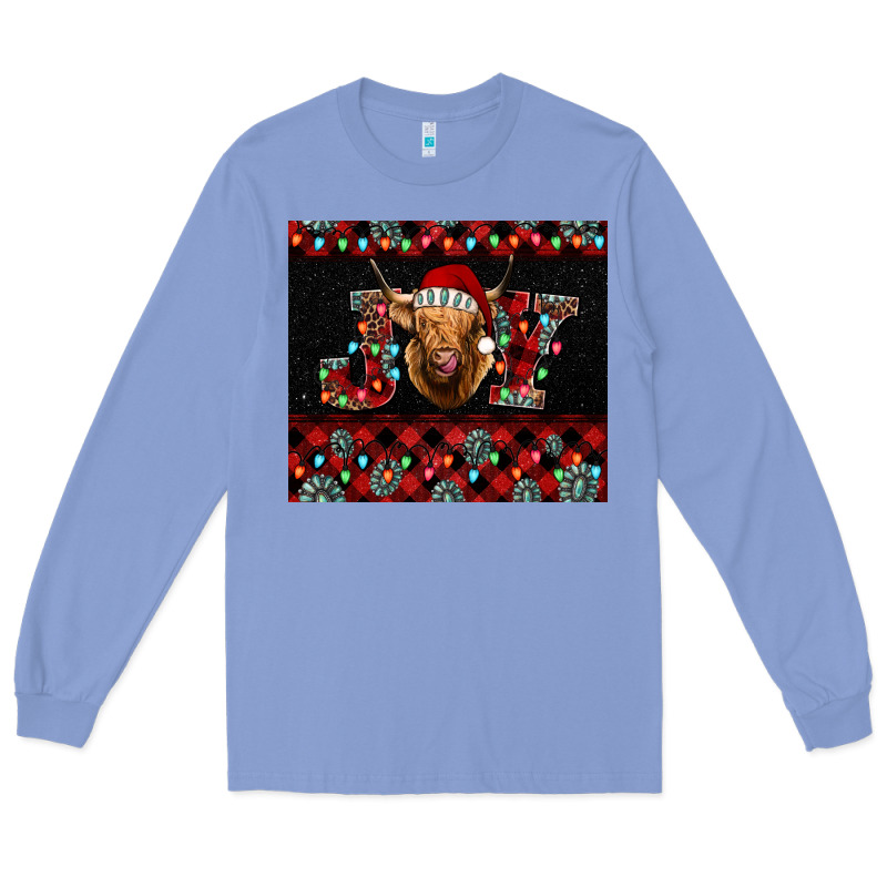 Highland Cow Joy Christmas Tumbler Long Sleeve Tee by Jasminsmagicworld | Teevron