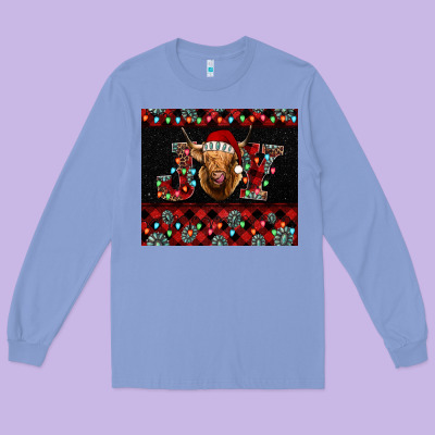 Highland Cow Joy Christmas Tumbler Long Sleeve Tee Designed By Jasminsmagicworld