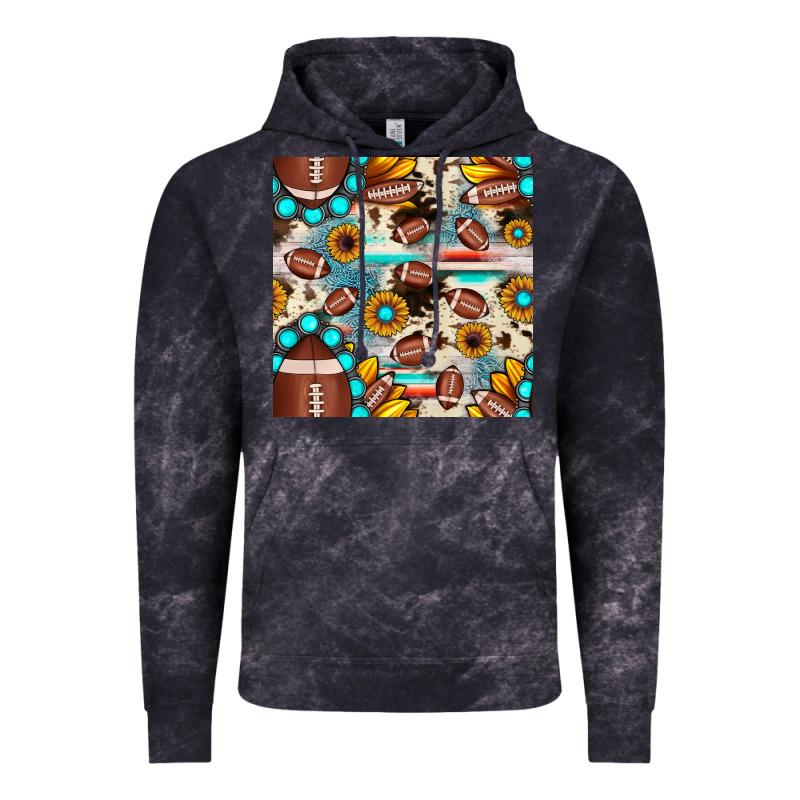 Football Cowhide Sunflower Seamless Pattern Vintage Hoodie by JahusDesignShop | Teevron