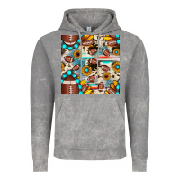 Cloud Rock football cowhide sunflower seamless pattern Vintage Hoodie - JahusDesignShop