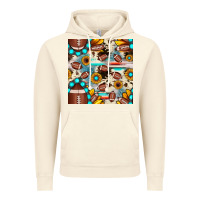 Vintage Artic football cowhide sunflower seamless pattern Vintage Hoodie - JahusDesignShop