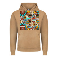 Vintage Camel football cowhide sunflower seamless pattern Vintage Hoodie - JahusDesignShop