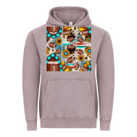 Vintage Zinc football cowhide sunflower seamless pattern Vintage Hoodie - JahusDesignShop