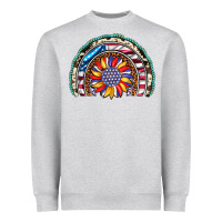 Sunflower American Flag Leopard Gemstone Cowhide Rainbow Heavyweight Sweatshirt | Teevron