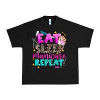 Black eat sleep manicure repeat Urban Heavy Tee - AdoDesignShop