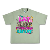 Oil Green eat sleep manicure repeat Urban Heavy Tee - AdoDesignShop