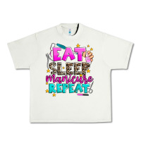 Pistachio eat sleep manicure repeat Urban Heavy Tee - AdoDesignShop