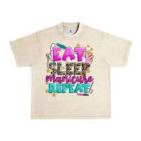 Sandshell eat sleep manicure repeat Urban Heavy Tee - AdoDesignShop
