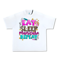 White eat sleep manicure repeat Urban Heavy Tee - AdoDesignShop