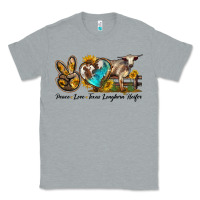 Heather Grey peace love longhorn heifer Classic Tee - LillyAllenDesigns