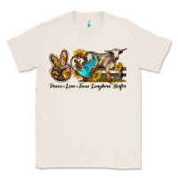 Natural peace love longhorn heifer Classic Tee - LillyAllenDesigns