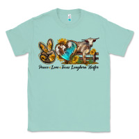 Seafoam peace love longhorn heifer Classic Tee - LillyAllenDesigns