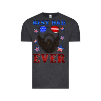Vintage Black best dad ever american flag Vintage Tee - Artiststas