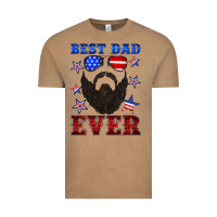 Vintage Coffee best dad ever american flag Vintage Tee - Artiststas