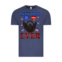 Vintage Denim best dad ever american flag Vintage Tee - Artiststas